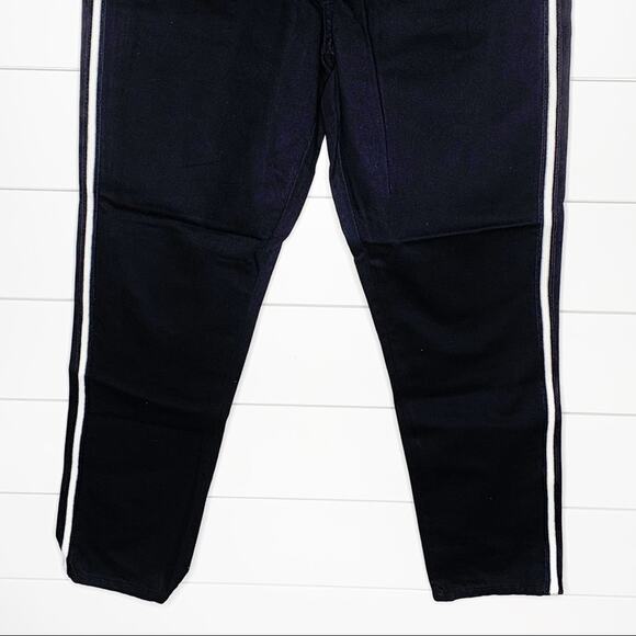 BLANKNYC High Waist Striped Tapered Cropped Jeans Black Size 28 - Picture 4 of 11